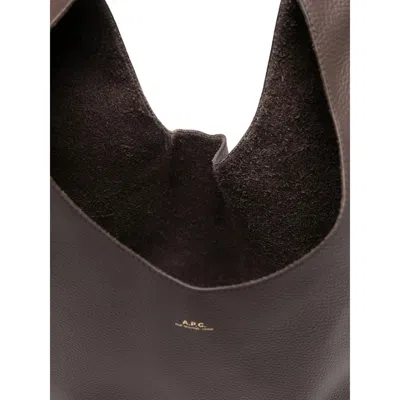 Apc A.p.c. Le Neige Shopper Bag - Leather - Brown In Brown
