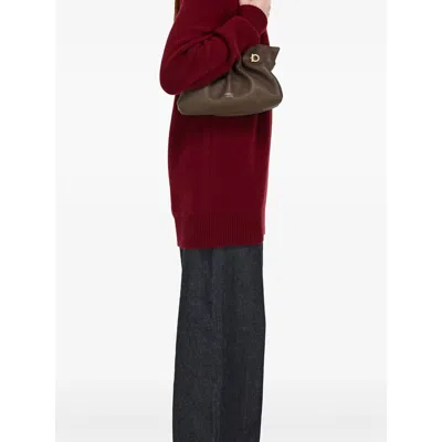 Ferragamo Piercing Shoulder Bag In Brown