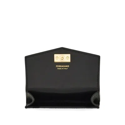 Ferragamo Card Holder Charm In Black