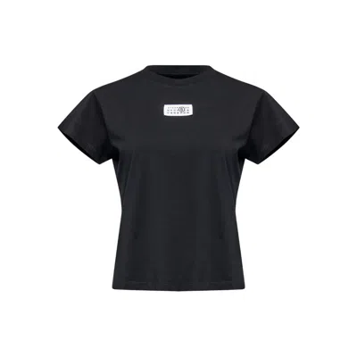 Mm6 Maison Margiela Mm6 By Maison Margiela Numeric Cotton Jersey T-shirt In Black