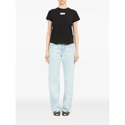 Mm6 Maison Margiela Mm6 By Maison Margiela Numeric Cotton Jersey T-shirt In Black