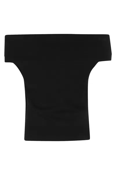 Anine Bing Shoulder Design Fitted Silhouette Soft Stretchable In Black