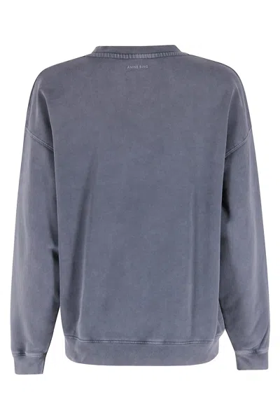 Anine Bing Spencer Sweatshirt Leopard In Blue