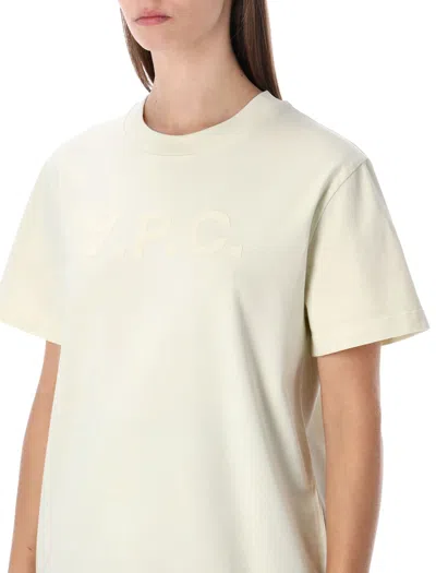 Apc A.p.c. Standard Grand Vpc Cotton T-shirt In Yellow