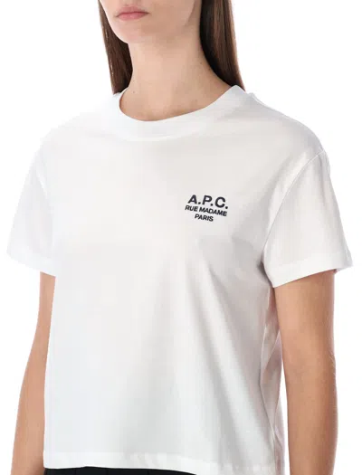 Apc A.p.c. Rue Madame Heavy Cotton Boxy T-shirt In White