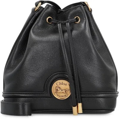 Chloé Bucket Bag In Leather In Black