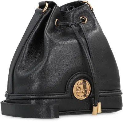 Chloé Bucket Bag In Leather In Black