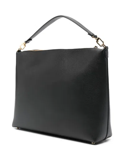 Totême Medium Leather Tote Bag In Black
