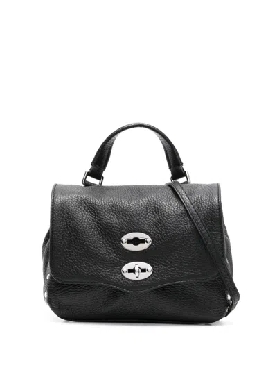 Zanellato Postina Daily Baby Leather Handbag In Black