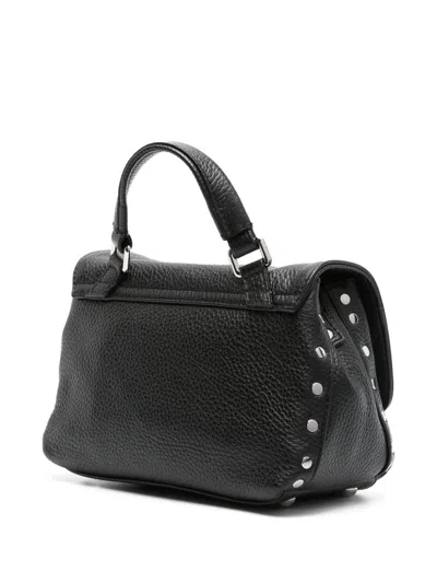 Zanellato Postina Daily Baby Leather Handbag In Black