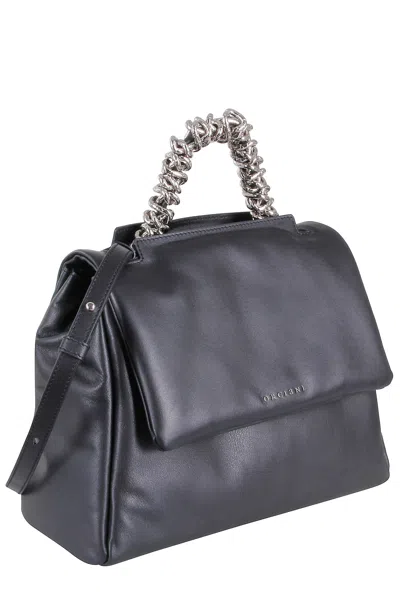 Orciani Chain-handle Small Shoulder Bag In Black