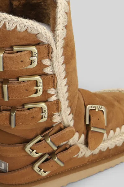 Mou Eskimo 40 Buckle Straps Boots In Brown