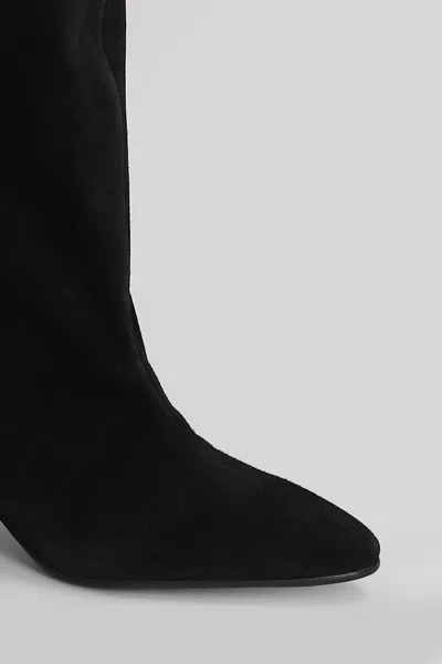Fabio Rusconi High Heels Boots In Black Suede In Black