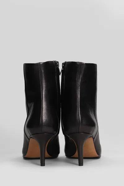 Fabio Rusconi High Heels Ankle Boots In Black Leather In Black