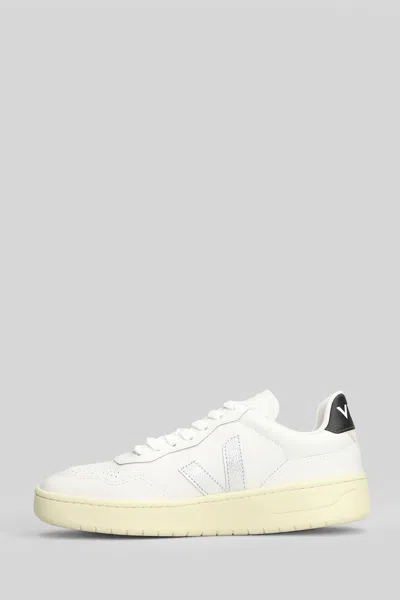 Veja V-90 O.t Sneakers In White Leather In White