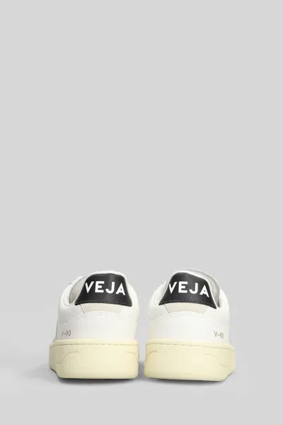 Veja V-90 O.t Sneakers In White Leather In White