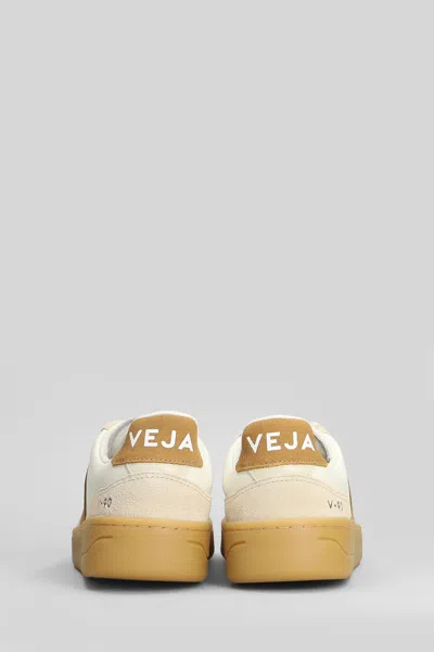 Veja V-90 O.t Sneakers In White Suede And Leather In White