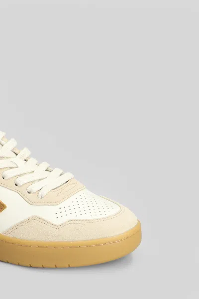 Veja V-90 O.t Sneakers In White Suede And Leather In White