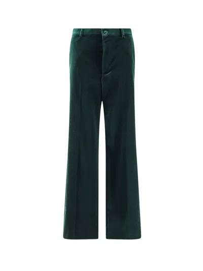 Gucci Velvet Trousers In Red