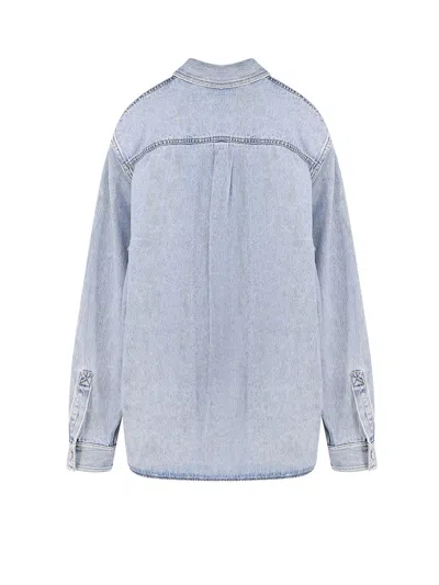 Gucci Faded Denim Shirt With Gg Insert Men