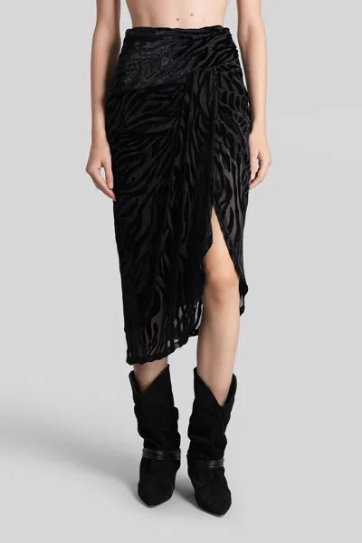 Isabel Marant Cristie Skirt In Black Viscose In Black