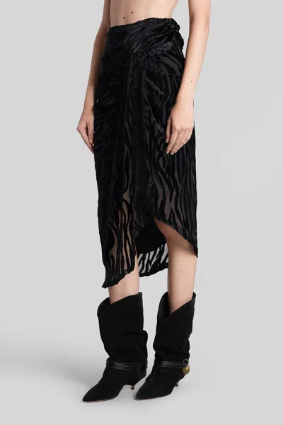 Isabel Marant Cristie Skirt In Black Viscose In Black