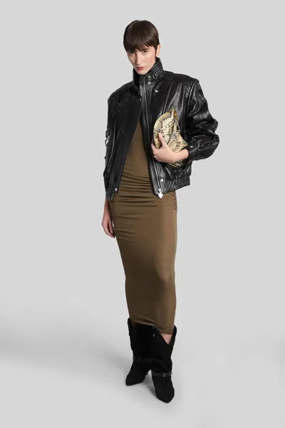 Isabel Marant Carole Leather Jacket In Black Leather In Black