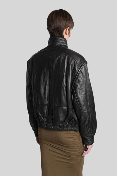 Isabel Marant Carole Leather Jacket In Black Leather In Black