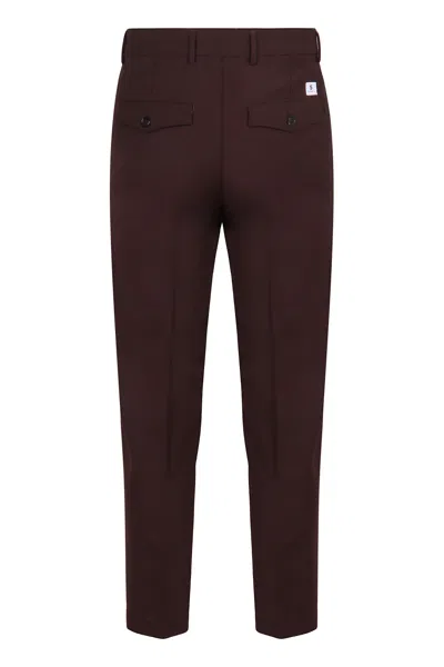 Department Five Department 5 Pants In Mixed Wool In Burgundy