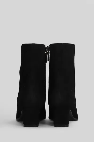 Stuart Weitzman Stassi Zip High Heels Ankle Boots In Black Suede In Black