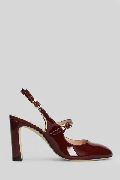 Stuart Weitzman Babette Mj Pumps In Bordeaux Patent Leather In Burgundy