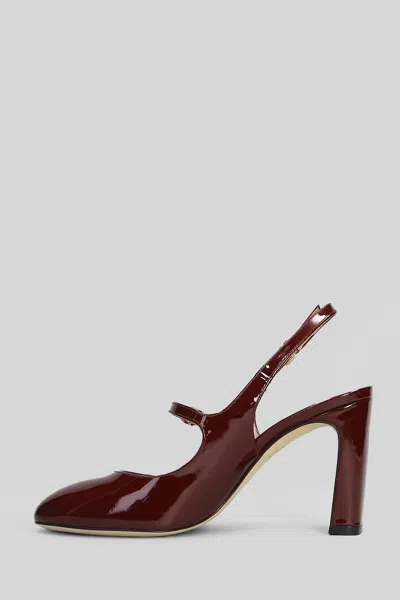 Stuart Weitzman Babette Mj Pumps In Bordeaux Patent Leather In Burgundy