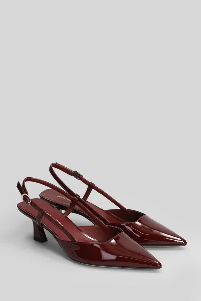 Stuart Weitzman Vinnie 50 Pumps In Bordeaux Patent Leather In Burgundy
