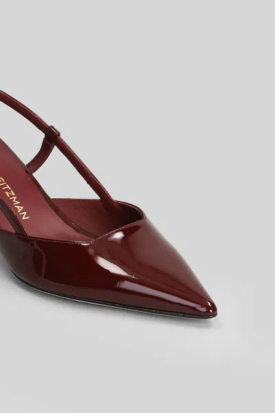 Stuart Weitzman Vinnie 50 Pumps In Bordeaux Patent Leather In Burgundy