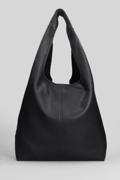 Ami Alexandre Mattiussi Etienne Hobo Bag Tote In Black Leather In Black
