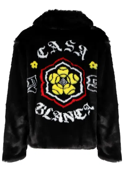 Casablanca Faux Fur Jacket In Black