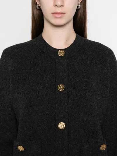 Totême Wool Cardigan In Black