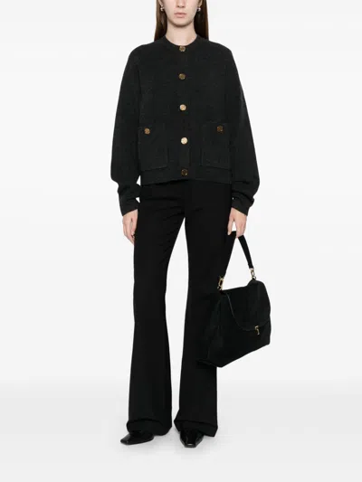 Totême Wool Cardigan In Black