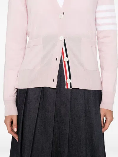 Thom Browne Wool Cardigan In Pink