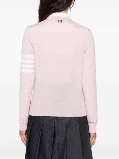 Thom Browne Wool Cardigan In Pink