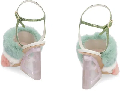 Fendi First Heeled Sandals In Multi