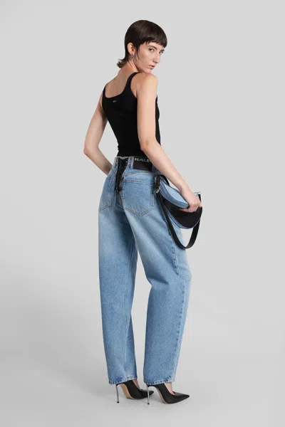 Mugler Jeans In Blue Denim In Blue