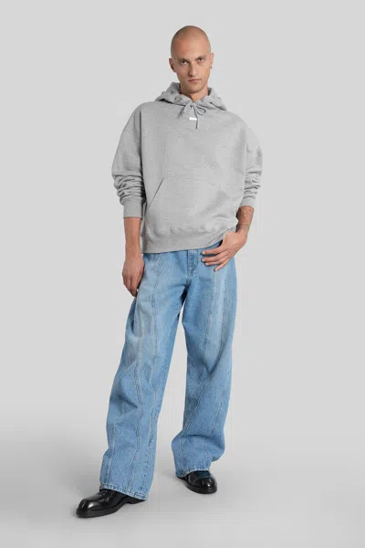 Mugler Sweatshirt In Grey Cotton In Gray