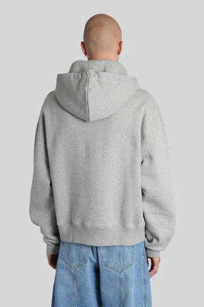 Mugler Sweatshirt In Grey Cotton In Gray