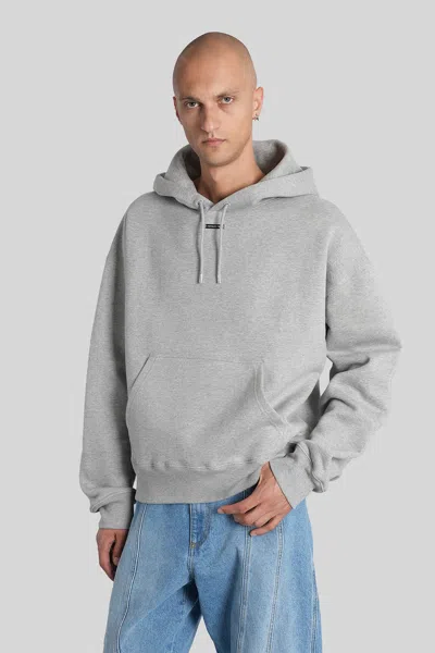 Mugler Sweatshirt In Grey Cotton In Gray