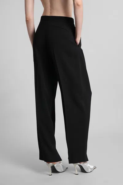 Mugler Pants In Black Viscose In Black