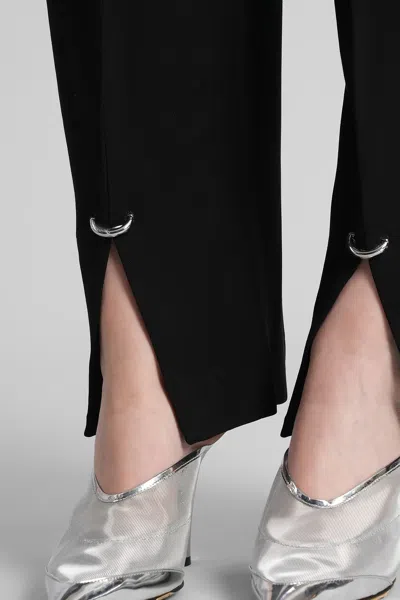 Mugler Pants In Black Viscose In Black