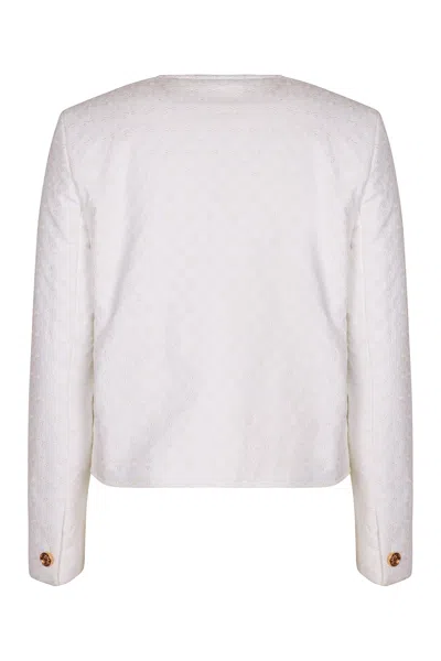Celine Chelsea Button-front Cotton Jacket In White