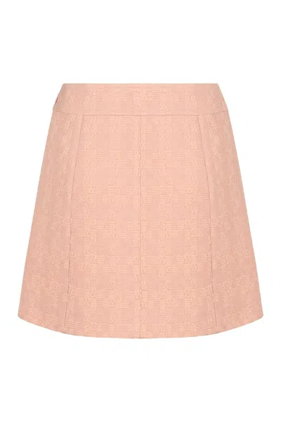 Celine Wool Blend Mini Skirt In Pink