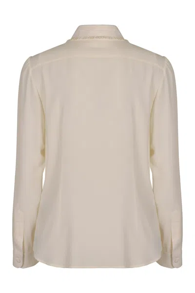 Celine Crêpe-silk Shirt In White